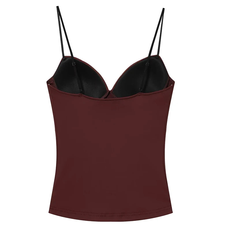 Top corset de tirantes con espalda descubierta