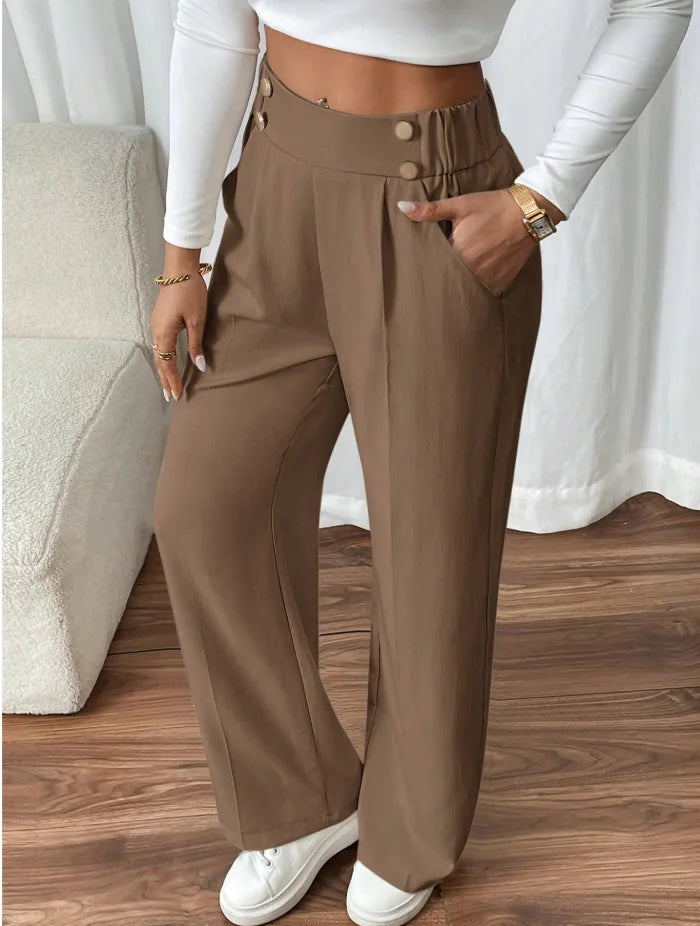 Pantalón de cintura alta y pierna recta