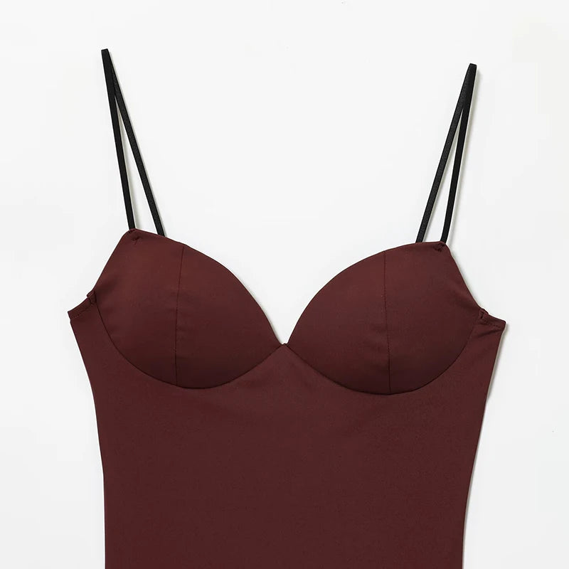 Top corset de tirantes con espalda descubierta