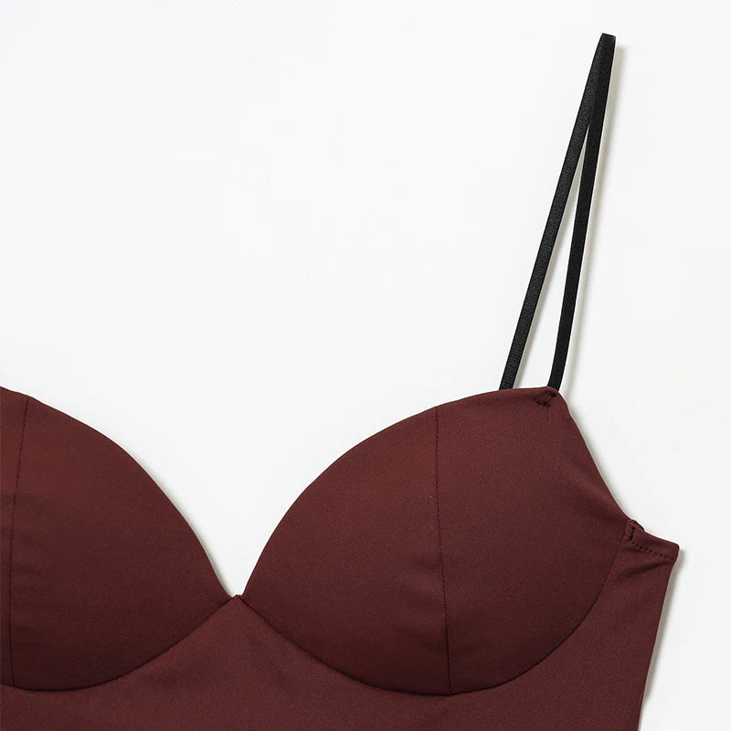 Top corset de tirantes con espalda descubierta