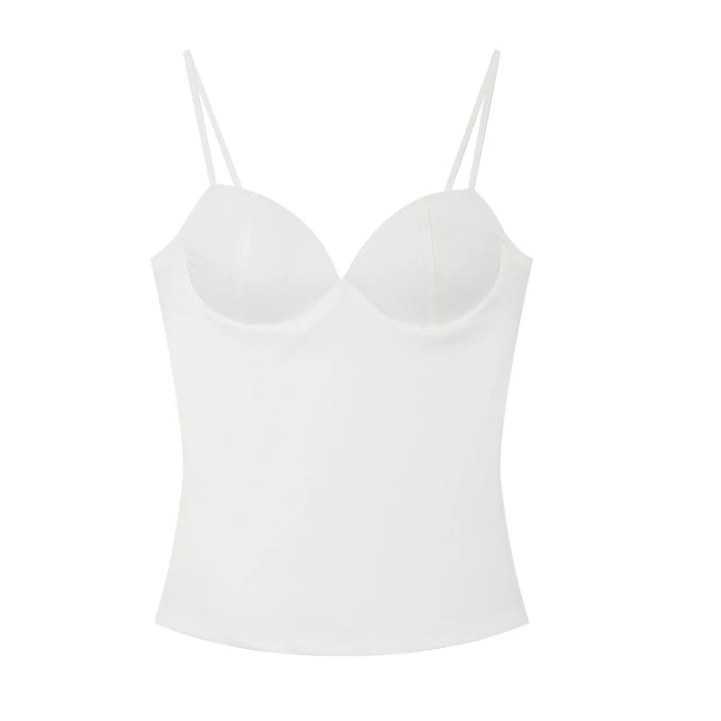 Top corset de tirantes con espalda descubierta