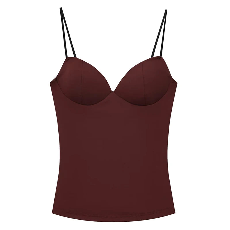 Top corset de tirantes con espalda descubierta