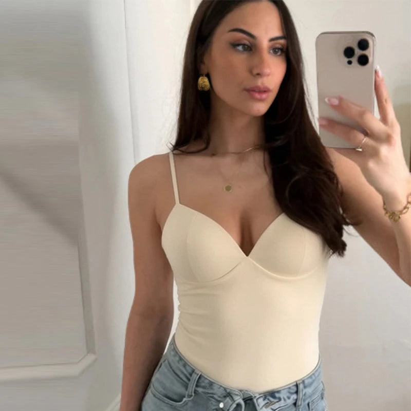 Top corset de tirantes con espalda descubierta