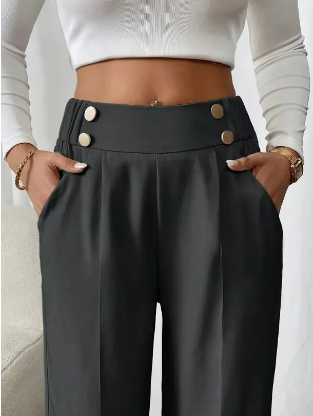Pantalón de cintura alta y pierna recta