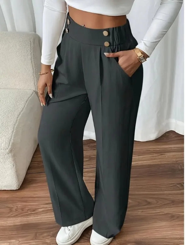 Pantalón de cintura alta y pierna recta