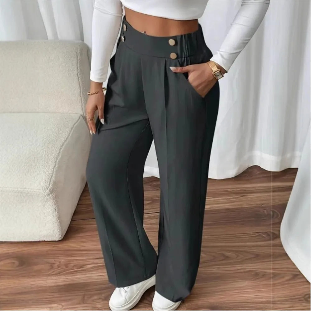 Pantalón de cintura alta y pierna recta